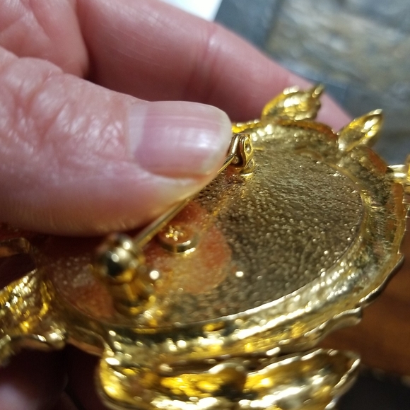 Vintage signed SJ Sea Turtle brooch - Picture 13 of 14